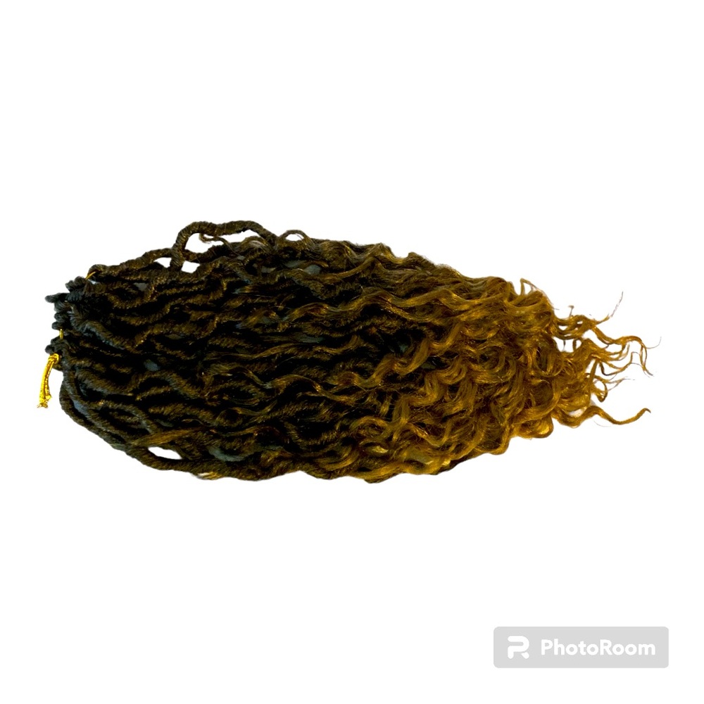 NEW Faux Locs Synthetic Crochet Pretwist Locs Brown to Golden Ends 16” 3 Pk